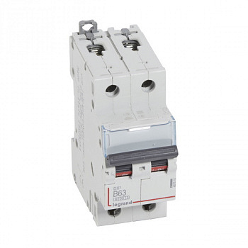 Автоматический выключатель DX3 6000 10kA 63A 2П тип В. Legrand