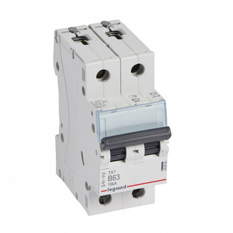 Автоматический выключатель TX3 10kA 63A 2П тип В. Legrand