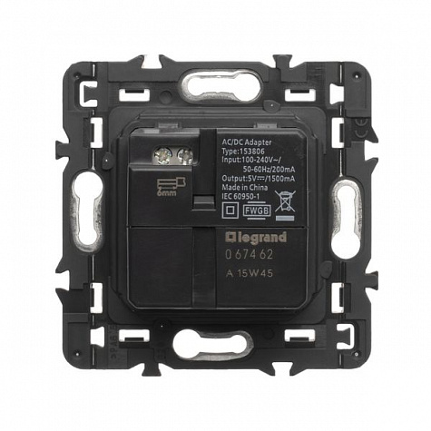 Зарядное устройство 2xUSB 2400 мА Графит. Celiane. Legrand