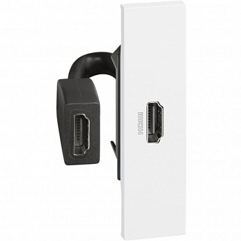 Розетка HDMI с предварительным подключением 1 модуль Цвет Белый LIVING NOW