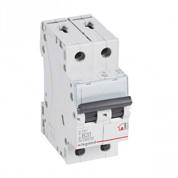 Автоматический выключатель TX3 6kA 20A 2П тип В. Legrand арт 403987