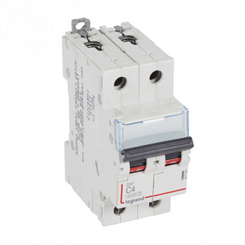 Автоматический выключатель DX3 6000 10kA 4A 2П тип С. Legrand