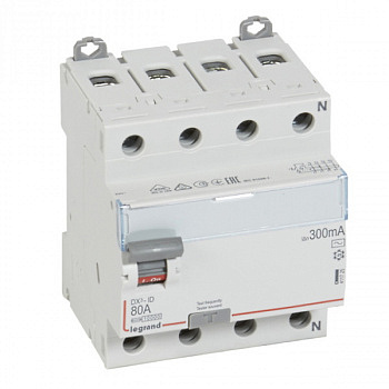 УЗО DX3 4П 300mA 80А тип AC N справ. Legrand