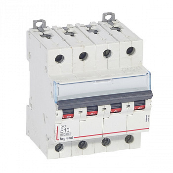 Автоматический выключатель DX3 10000 16kA 10A 4П тип В. Legrand