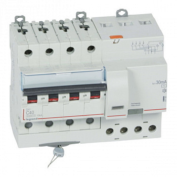 Дифференциальный автомат DX3 30mA 40A 4П Тип AC 7 мод.