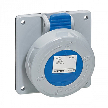 Встраиваемая розетка IP66/67 200/250В 16A 3К+З P17 Tempra Pro. Legrand