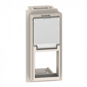 Адаптер Keystone RJ45 1 модуль LIVING NOW, цвет Песочный LIVING NOW