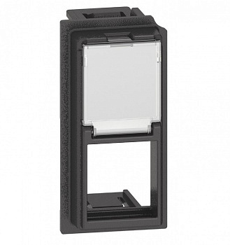Адаптер Keystone RJ45 1 модуль LIVING NOW, цвет черный LIVING NOW