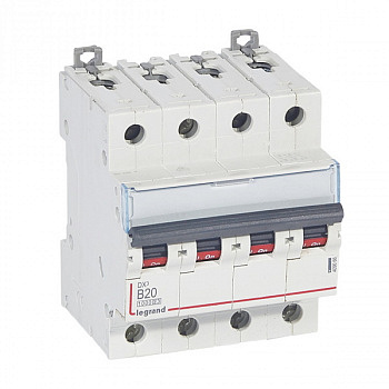 Автоматический выключатель DX3 10000 16kA 20A 4П тип В. Legrand