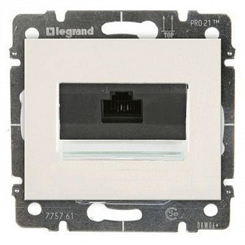 Розетка компьютерная RJ 45 UTP категории 5е, винтовые клеммы Жемчуг. Galea Life. Legrand