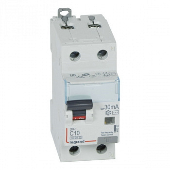 Дифференциальный автомат DX3 30mA 10A 1П+N Тип AC. Legrand