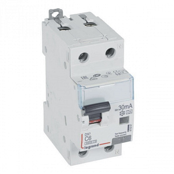 Дифференциальный автомат DX3 30mA 6A 1П+N Тип A. Legrand
