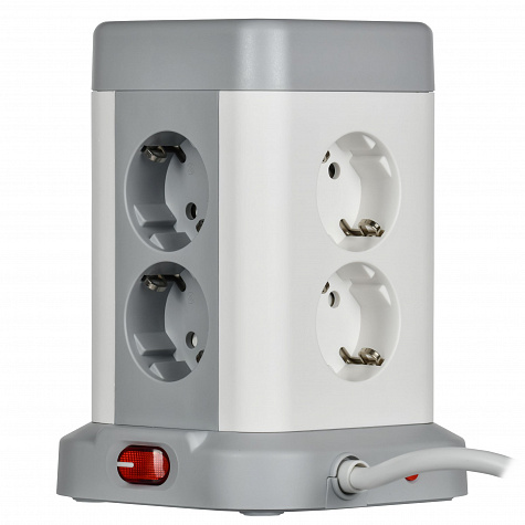 DOMINIC Удлинитель У08K 1,5м 3х1мм2 USB A+C 20Вт Серый