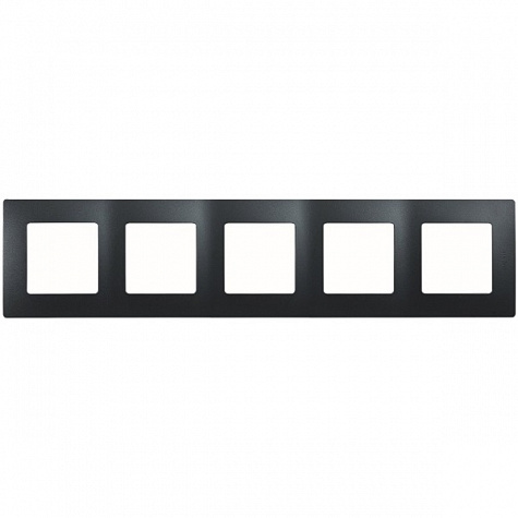 Рамка 5 постов Антрацит Legrand Etika