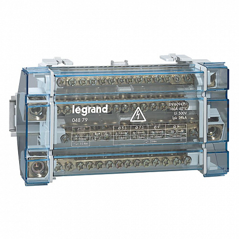 Модульный распределительный блок 4П 160A 15 подключений. Legrand