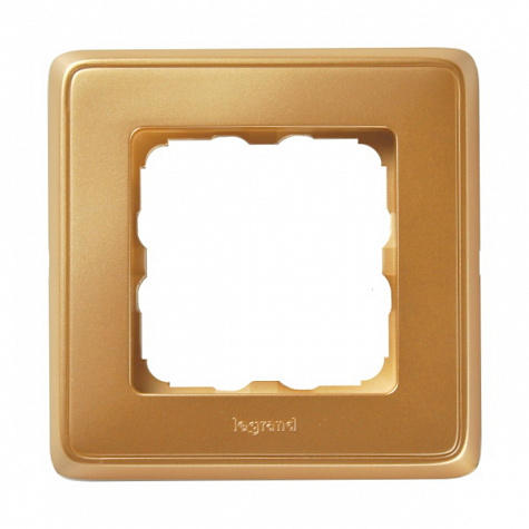 Рамка 1 пост, Матовое золото. Legrand Cariva арт. 773661
