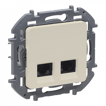 Двойная розетка RJ 45 - категория 6 - UTP - INSPIRIA - слоновая кость