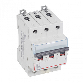 Автоматический выключатель DX3-E 6000 6kA 20A 3П тип С. Legrand