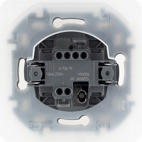 Переключатель IP44 - INSPIRIA - 10 AX - 250 В~ - алюминий