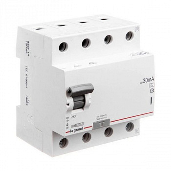 УЗО RX3 4П 30mA 63А тип AC. Legrand