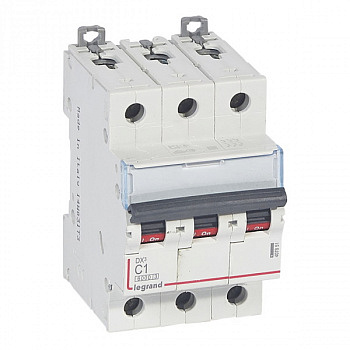 Автоматический выключатель DX3 6000 10kA 1A 3П тип С. Legrand