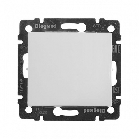 Выключатель одноклавишный 10AX 250В. Белый. Legrand. Valena