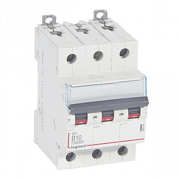 Автоматический выключатель DX3 10000 16kA 10A 3П тип В. Legrand