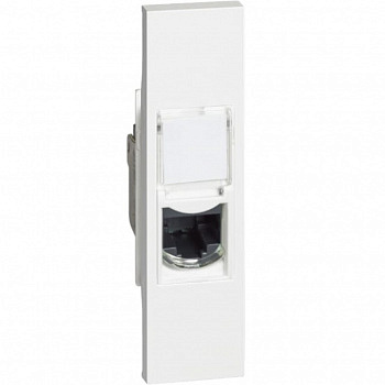 Розетка компьютерная RJ45 cat6 UTP 1 модуль  Цвет Белый LIVING NOW