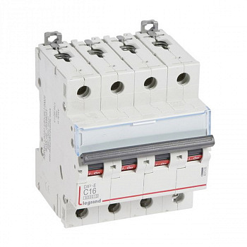 Автоматический выключатель DX3-E 6000 6kA 16A 4П тип С. Legrand