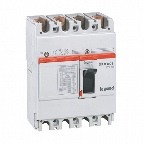Legrand DRX125 термомагнитный 80A 4П 20KA