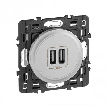 Зарядное устройство 2xUSB 2400 мА Титан. Celiane. Legrand