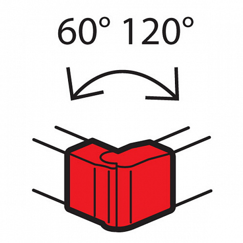 Внешний изменяемый угол Metra от 60°-120° для 160x50. Legrand