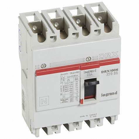 Legrand DRX125 термомагнитный 25A 4П 20KA