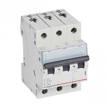 Автоматический выключатель TX3 10kA 13A 3П тип С. Legrand