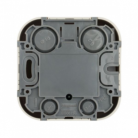 Розетка телефон+компьютер RJ11+RJ45 UTP кат.5е. Слоновая кость. Legrand Quteo