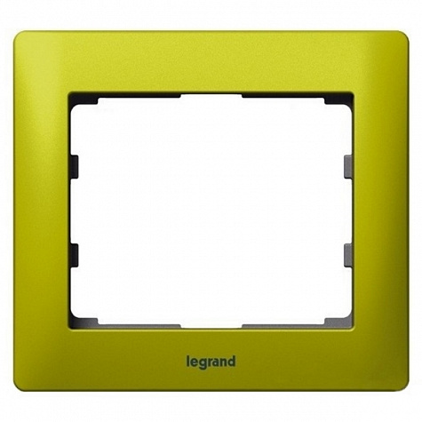 Рамка 1 пост металлическая Зеленый Металл/Magic Green. Legrand Galea Life