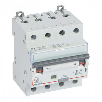 Дифференциальный автомат DX3 30mA 32A 4П Тип A(хар.В) 4мод. Legrand