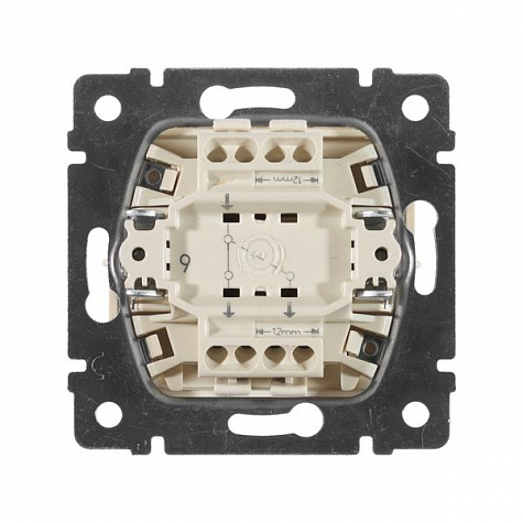 Переключатель проходной одноклавишный 10А Слоновая кость. Legrand. Valena