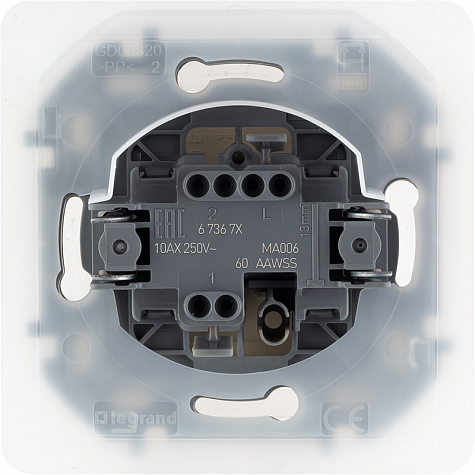 Переключатель IP44 - INSPIRIA - 10 AX - 250 В~ - слоновая кость