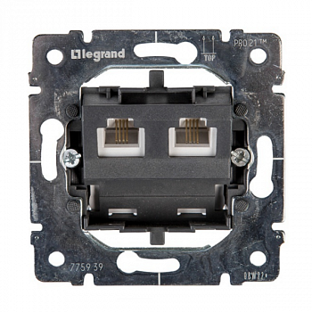 Розетка двойная телефонная RJ 11 Galea Life. Legrand