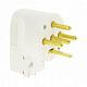 Вилка силовая 3К+Н+З 32А, Белый. Legrand