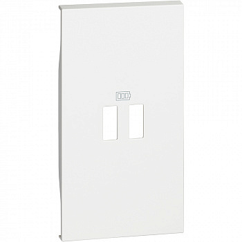 Лицевая панель для зарядных устройств USB 2 модуля Цвет белый LIVING NOW