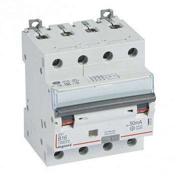 Дифференциальный автомат DX3 30mA 16A 4П Тип A(хар.В) 4мод. Legrand