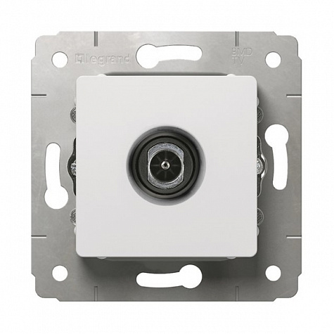 Розетка TV проходная 14дБ. Белый. Legrand Cariva арт 773680