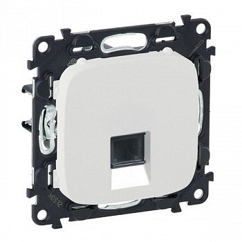 Розетка интернет одиночная RJ 45 Категория 6 UTP. Белый. Valena Allure. Legrand
