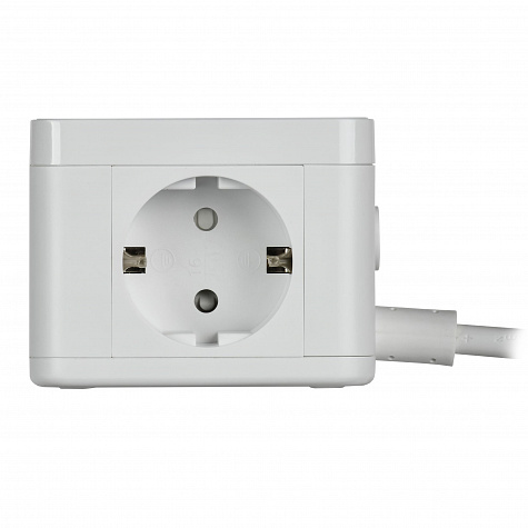 DOMINIC Удлинитель Qi10Вт У02К 1,3м 3х1мм2 USB A+C Белый