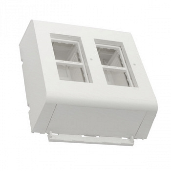 Рамка Mosaic 2x4 модуля для монтажа DLP и DLPlus Белая. Legrand