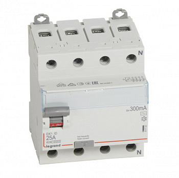 УЗО DX3 4П 300mA 25А тип AC N справ. Legrand