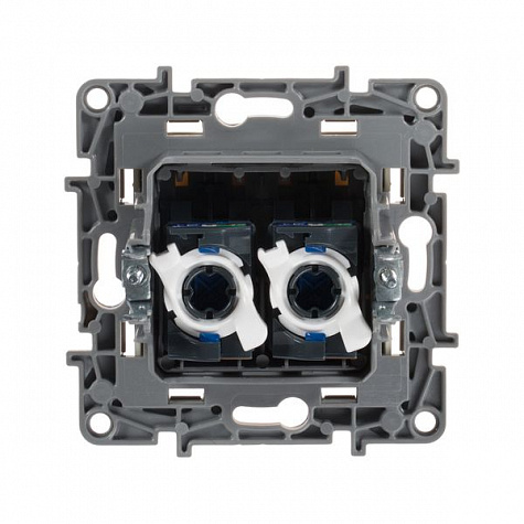 Розетка двойная компьютерная RJ45 UTP кат.6 Слоновая кость. Legrand Etika