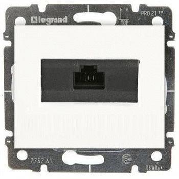 Розетка компьютерная RJ 45 UTP категории 6, винтовые клеммы Белый. Galea Life. Legrand